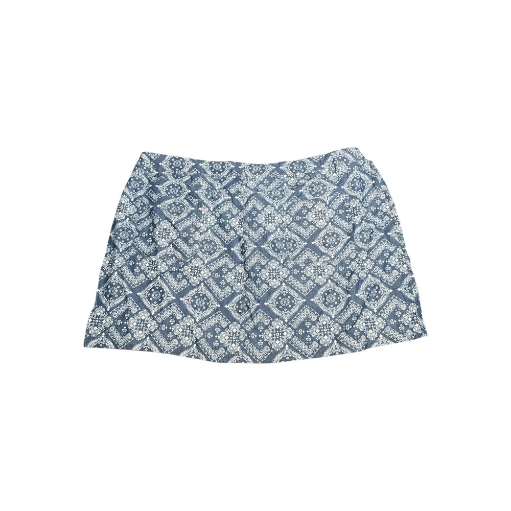 Lane Bryant Blue Bandana Paisley Print Mini Skirt Plus Size 28